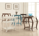 Black Finish Bow Leg Square End Table - Homeroots - Flyclothing LLC