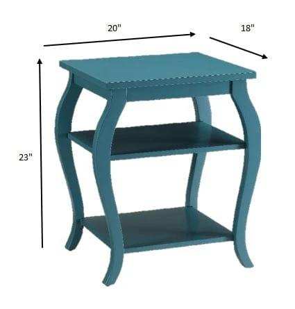 Pop Of Color Bow Leg Square End Or Side Table - Homeroots - Flyclothing LLC