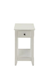 23" White Solid and Manufactured Wood End Table With Drawer And Shelf - Homeroots - Flyclothing LLC