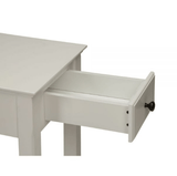 23" White Solid and Manufactured Wood End Table With Drawer And Shelf - Homeroots - Flyclothing LLC