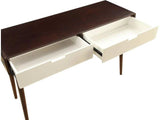 Mahogony And White Double Drawer Console Table - Homeroots - Flyclothing LLC