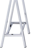 54" White and Silver Writing Desk With Two Drawers - Homeroots - Flyclothing LLC