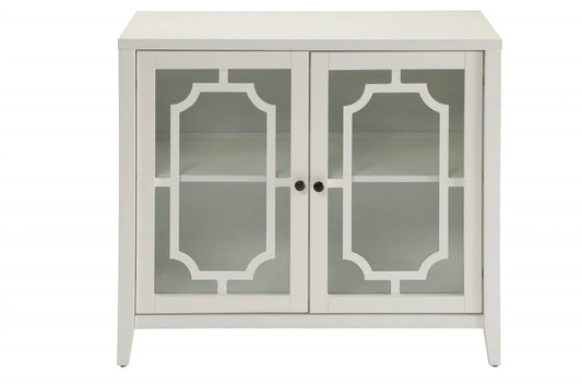 34" X 15.4" X 30" White Mdf Cabinet - Homeroots