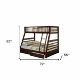 Espresso Full Transitional Bunk Bed - Homeroots - Flyclothing LLC