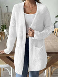 Open Front Long Sleeve Cardigan - Trendsi - Flyclothing LLC