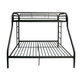Black Twin Over Full Contemporary Metal Bunk Bed - Homeroots - Flyclothing LLC