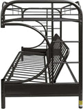 Black Twin Over Full Contemporary Metal Bunk Bed - Homeroots - Flyclothing LLC