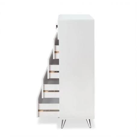 32" White Five Drawer Standard Chest - Homeroots