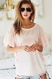 BiBi Thermal Knit with Ruffled Sleeve Top - Trendsi - Flyclothing LLC
