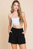 Culture Code High Waist Paper bag Shorts - Trendsi - Flyclothing LLC