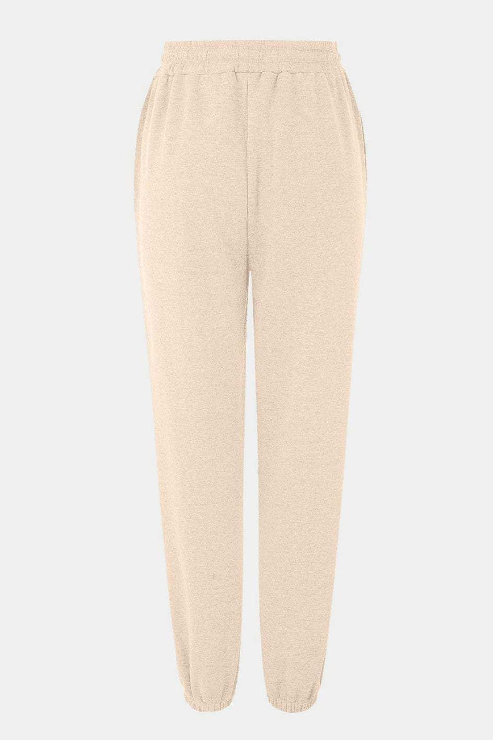 Elastic Waist Joggers with Pockets - Trendsi - Flyclothing LLC