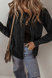 Button Up Long Sleeve Denim Jacket - Trendsi - Flyclothing LLC