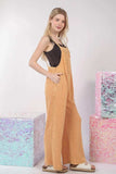 VERY J Texture Washed Wide Leg Overalls - Trendsi - Flyclothing LLC