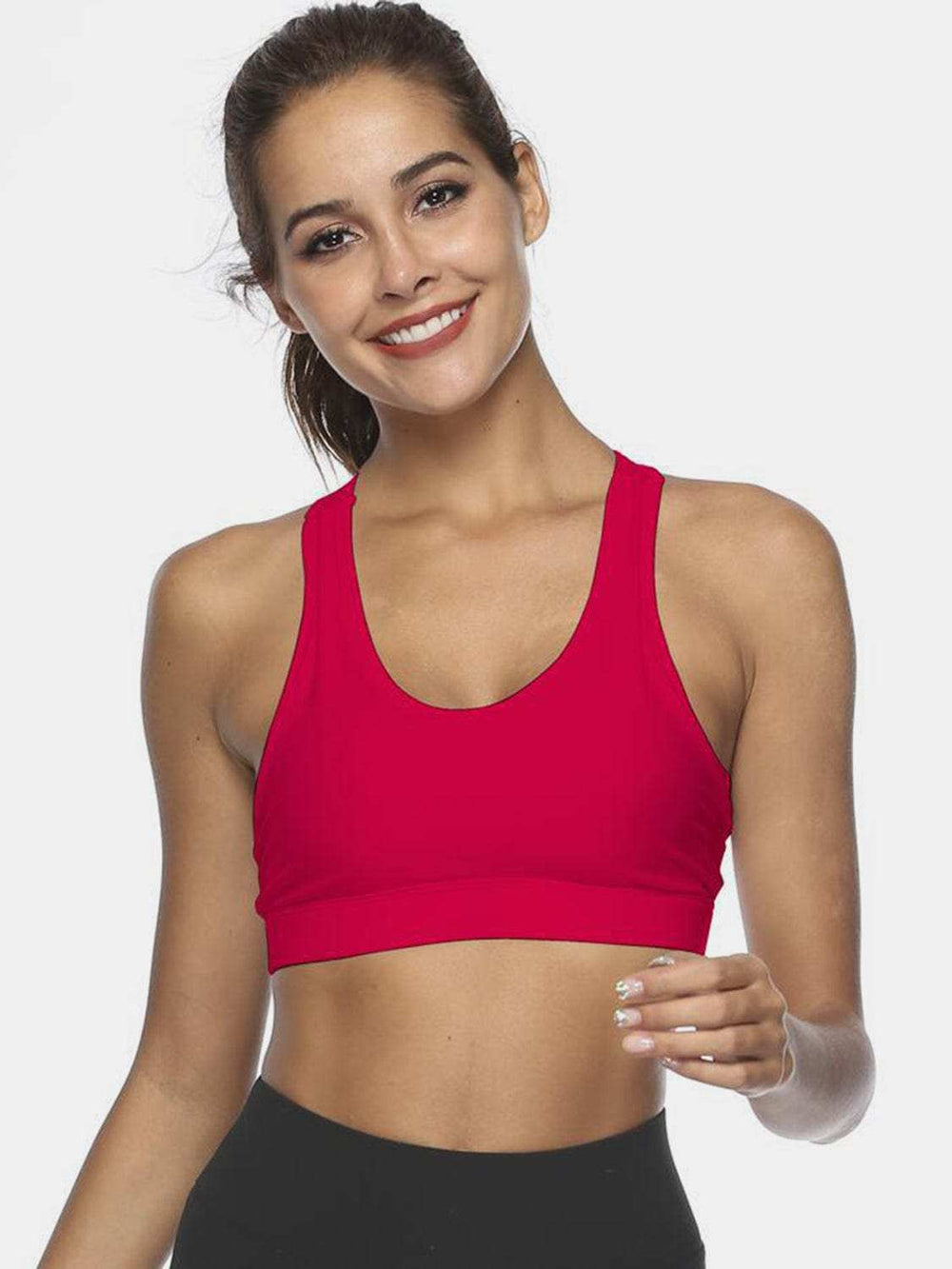 Cutout Scoop Neck Active Tank - Trendsi - Flyclothing LLC