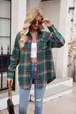 Plaid Button Up Long Sleeve Shirt - Trendsi - Flyclothing LLC