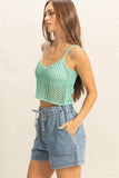 HYFVE Scoop Neck Cropped Crochet Cover Up Cami - Trendsi - Flyclothing LLC