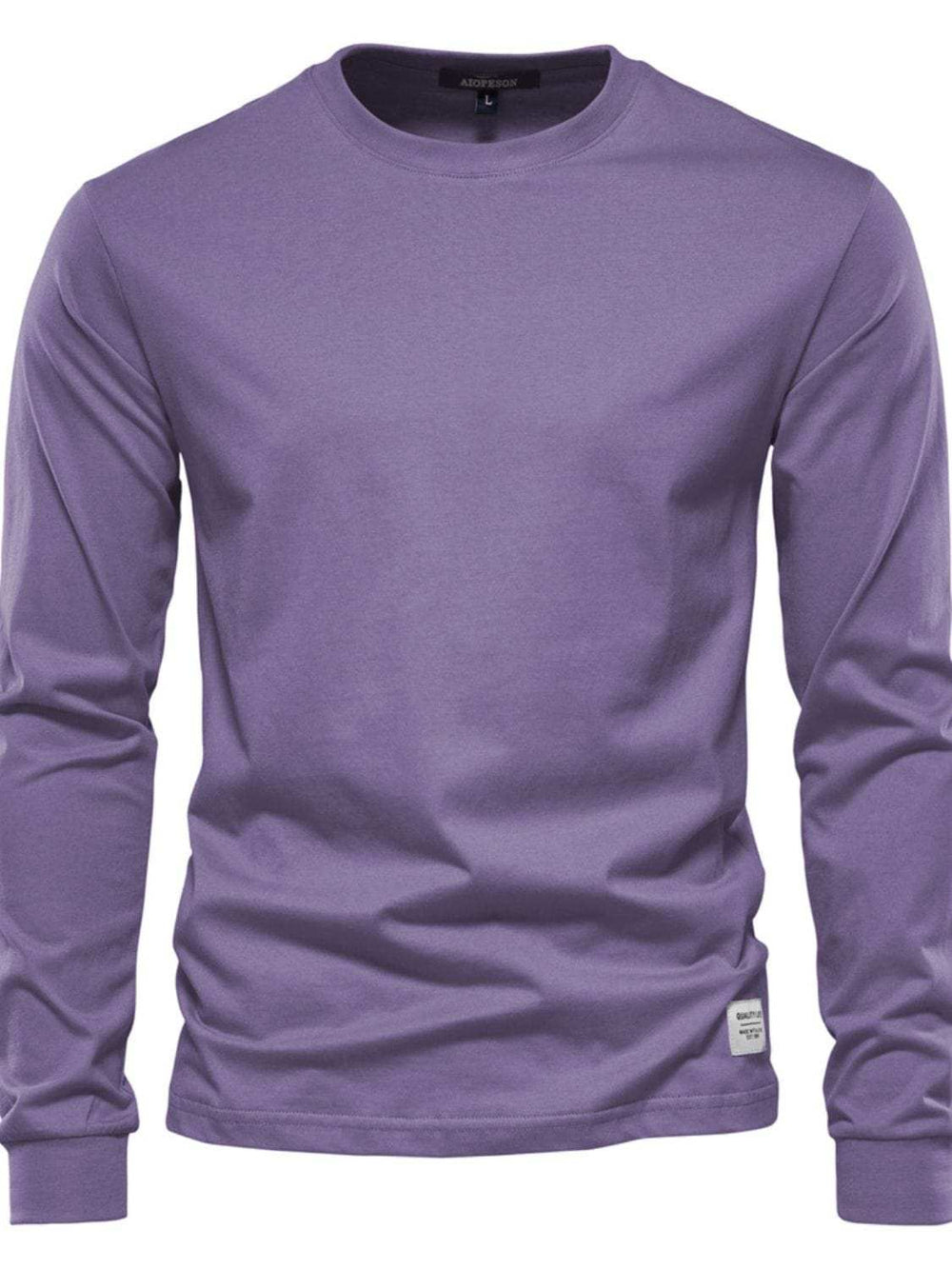 Men's Full Size Round Neck Long Sleeve T-Shirt Plus Size - Trendsi - Flyclothing LLC