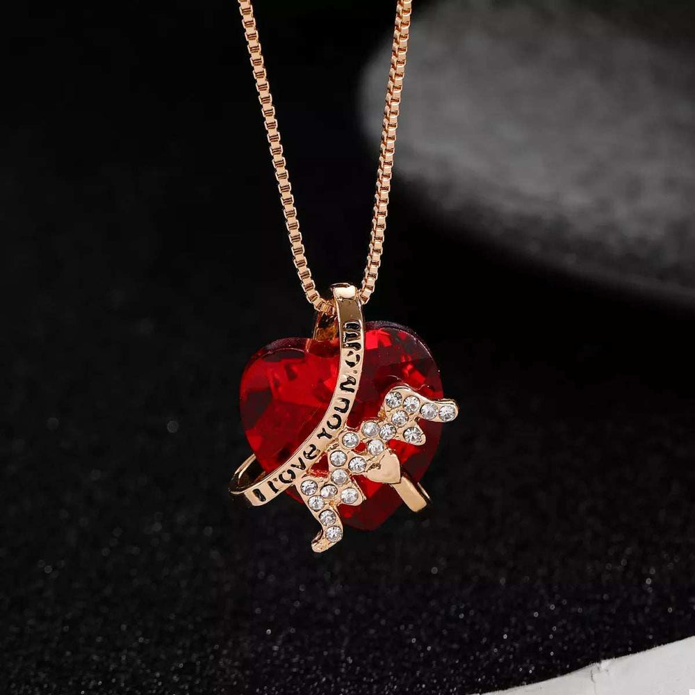 Heart-Shaped MOM Pendant Necklace - Trendsi - Flyclothing LLC