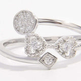 925 Sterling Silver Inlaid Zircon Ring - Trendsi - Flyclothing LLC