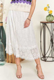 ADORA Elastic Waist Lace Midi Skirt - Trendsi - Flyclothing LLC