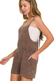 Zenana Washed Double Gauze Tie Back Rompers - Trendsi - Flyclothing LLC