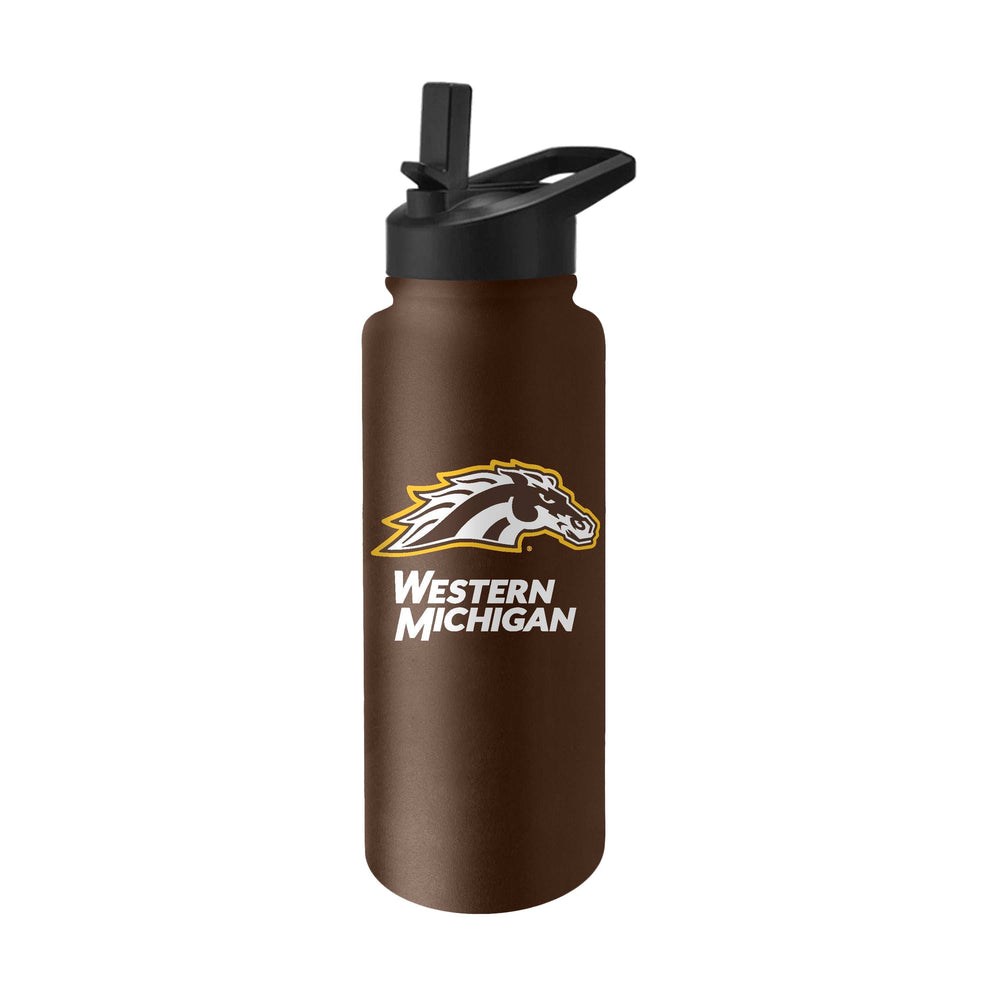 Western Michigan 34oz Logo Quencher Bottle - Logo Brands - Flyclothing LLC