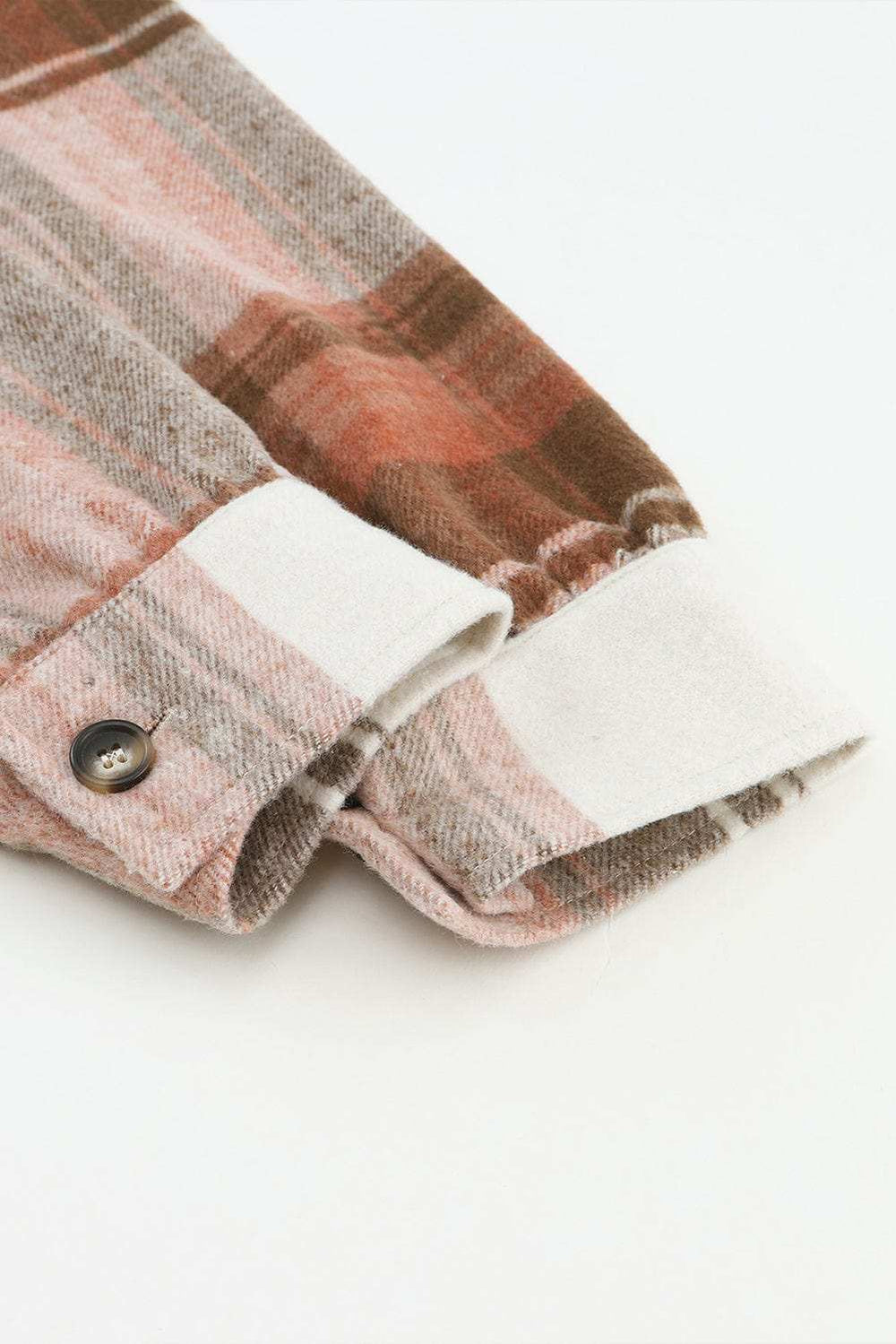 Pocketed Plaid Collared Neck Shacket - Trendsi - Flyclothing LLC