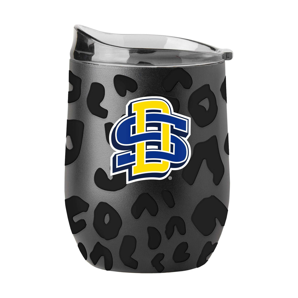 South Dakota Leopard 16oz Black Powdercoat Curved Beverage - Logo Brands - Flyclothing LLC