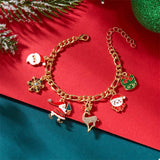 Christmas 18K Gold-Plated Charm Bracelet - Trendsi - Flyclothing LLC