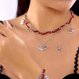 Halloween Double Layered Pendant Necklace - Trendsi - Flyclothing LLC