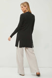 Be Cool Ribbed Open Front Long Sleeve Cardigan - Trendsi - Flyclothing LLC