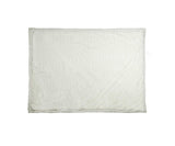 50" X 70" Ivory Faux Fur Plush Throw Blanket with Embroidery - Homeroots - Flyclothing LLC