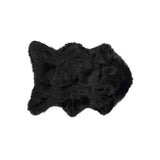 2' X 3' Black Faux Sheepskin Animal Print Washable Area Rug - Homeroots - Flyclothing LLC