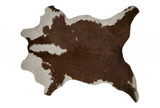 2' X 3' Brown and White Cowhide Hand Woven Area Rug - Homeroots - Flyclothing LLC