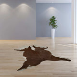 2' X 3' Brown and White Cowhide Hand Woven Area Rug - Homeroots - Flyclothing LLC