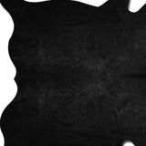 72" X 84" Black Cowhide - Rug - Homeroots - Flyclothing LLC