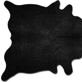 72" X 84" Black Cowhide - Rug - Homeroots - Flyclothing LLC