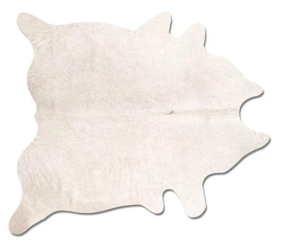 6' X 7' Off White Natural Cowhide Area Rug - Homeroots - Flyclothing LLC