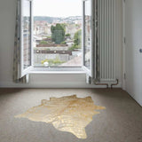6' X 7' Natural And Gold Genuine Cowhide Area Rug - Homeroots - Flyclothing LLC