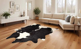 Black And White Cowhide Animal Print Area Rug - Homeroots - Flyclothing LLC
