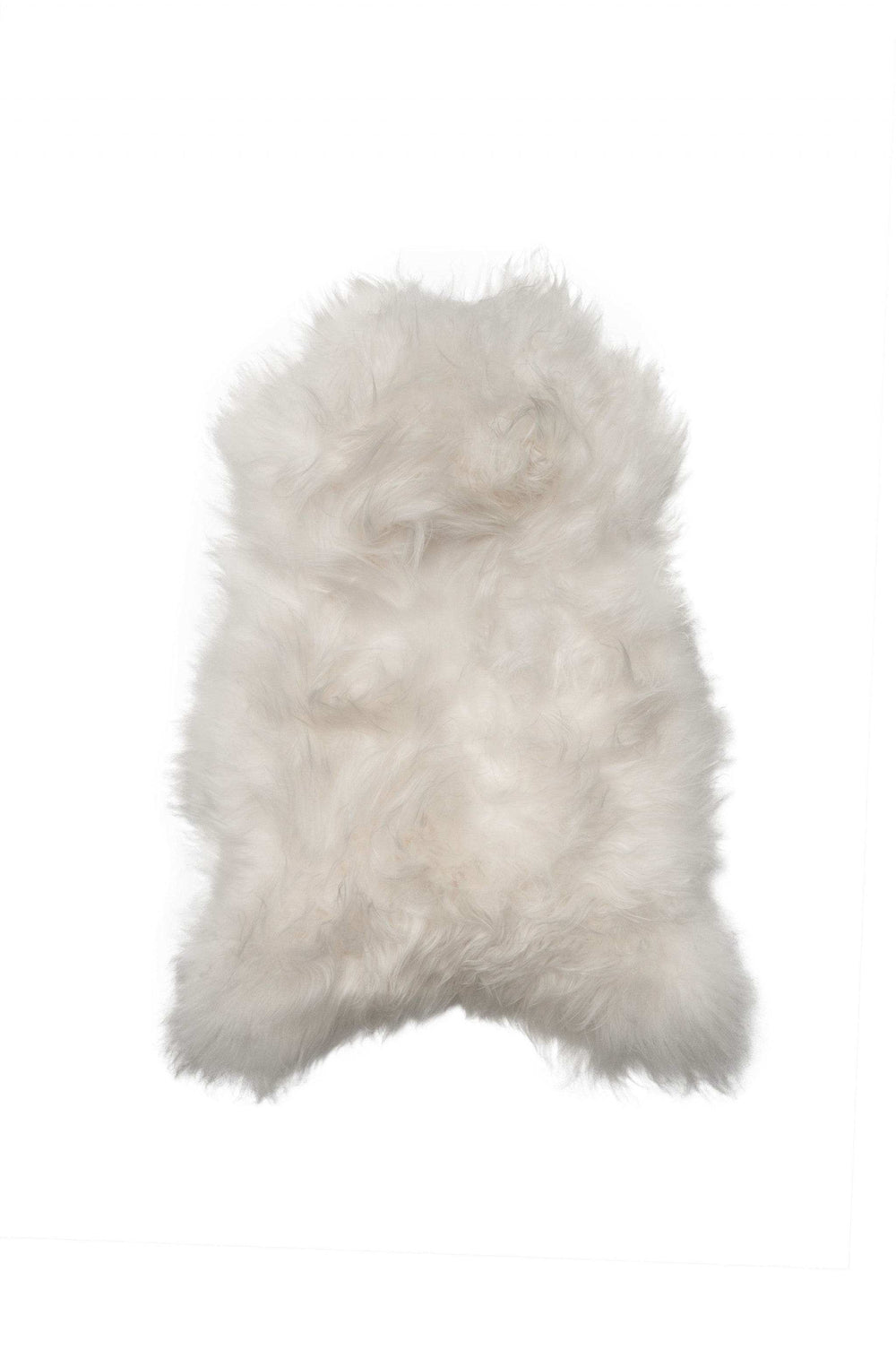 2' X 3' White Natural Wool Long-Haired Sheepskin Area Rug - Homeroots - Flyclothing LLC