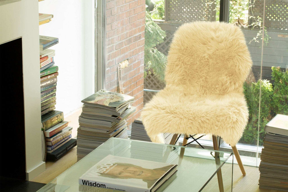 2' X 3' Gold Sheepskin Non Skid Area Rug - Homeroots - Flyclothing LLC