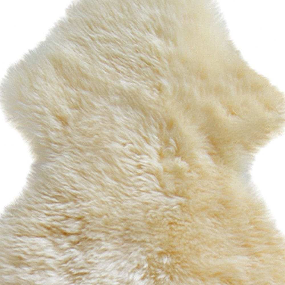 2' X 3' Gold Sheepskin Non Skid Area Rug - Homeroots - Flyclothing LLC