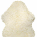 2' X 3' White Natural New Zealand Sheepskin Wool Area Rug - Homeroots - Flyclothing LLC