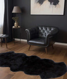 Black Animal Print Area Rug - Homeroots - Flyclothing LLC