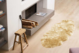6' Runner Gold and White Wool Shag Sheepskin Area Rug - Homeroots - Flyclothing LLC