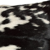18" Black and White Cowhide Throw Pillow - Homeroots - Flyclothing LLC