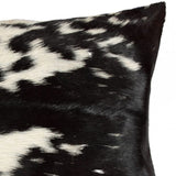 18" Black and White Cowhide Throw Pillow - Homeroots - Flyclothing LLC