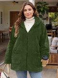 Plus Size Zip Up Long Sleeve Hooded Outerwear - Trendsi - Flyclothing LLC