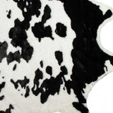 4' X 5' Black and White Faux Cowhide Animal Print Area Rug - Homeroots - Flyclothing LLC